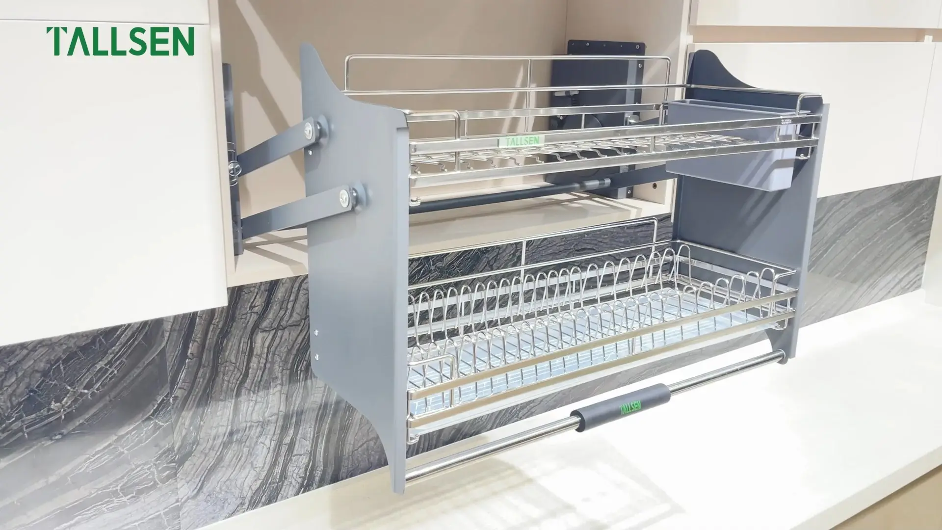 PO6092 Kitchen cabinet accessories Pull down dish rack 1
