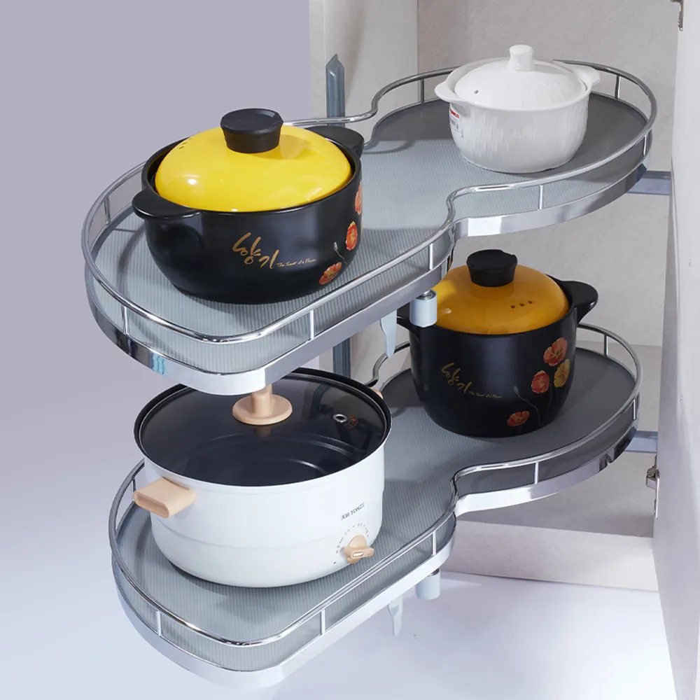 PO1058 Kitchen Cabinet Magic Corner Swing Trays 1