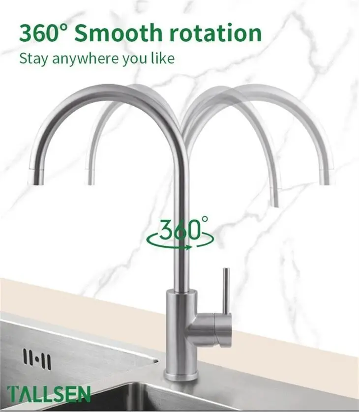 Grifo de fregadero de cocina moderno de un solo orificio 1