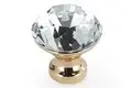 Bright Crystal Glass Round Diamond Drawer Cabinet Pull Handle with One Hole 1