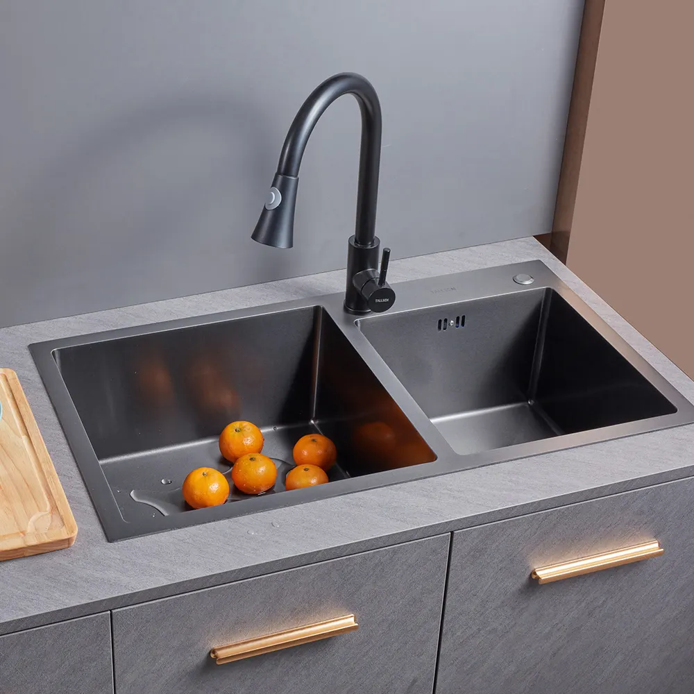Stunning Handcrafted Stainless Steel Kitchen Sink - 954201B 1