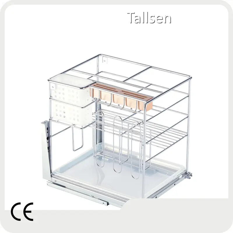 Tallsen Brand Pull Out Baskets for Kitchen Cabinets FOB Guangzhou 2 Year Warranty PO1055 Supplier 1