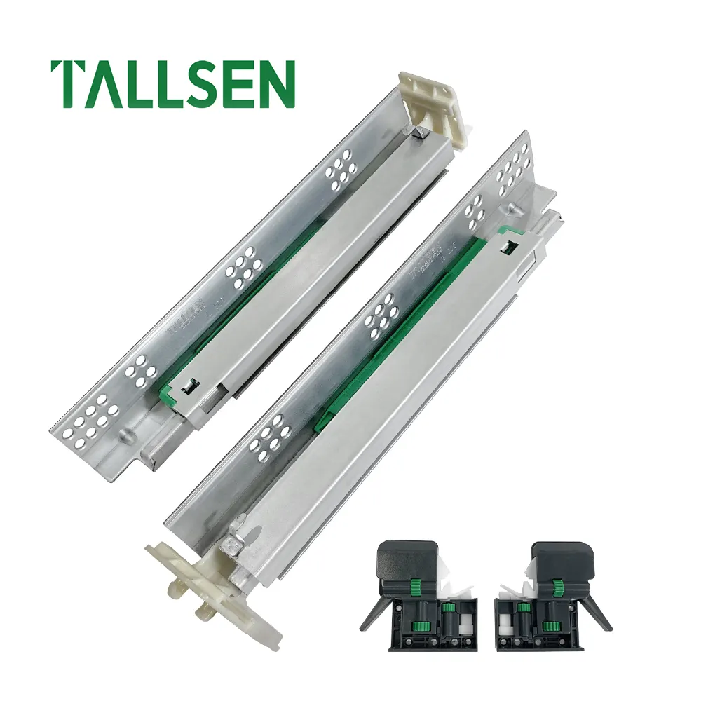 Tallsen SL4366 Американський тип 15 дюймів 21 дюйм Push To Open Submount висувні направляючі 1