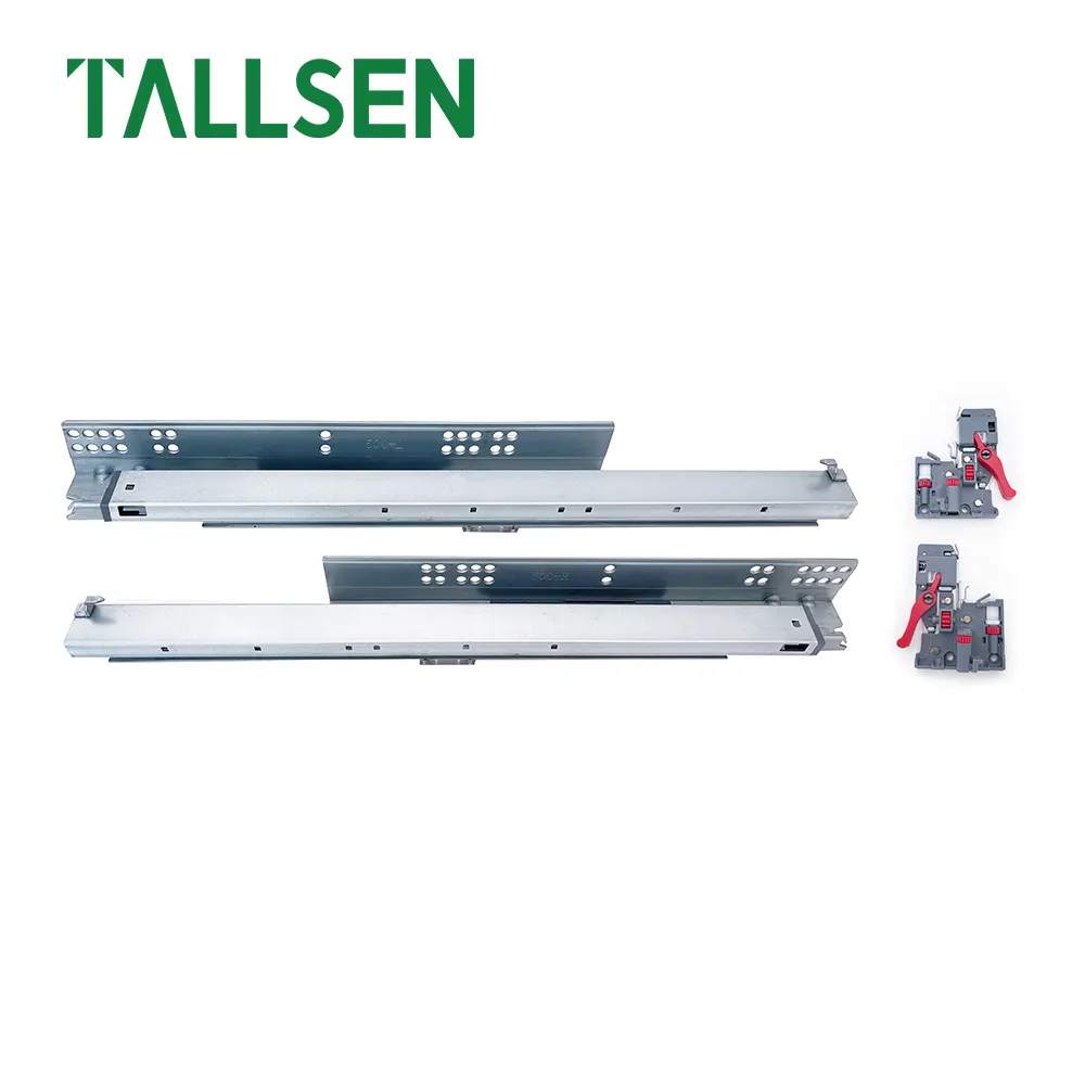 Tallsen SL4395 Yakazara Yakasanganiswa Kusundidzira Kuti Uvhure Masiraidhi eDrawer Undermount (ane switch yesimbi ye3D) 1